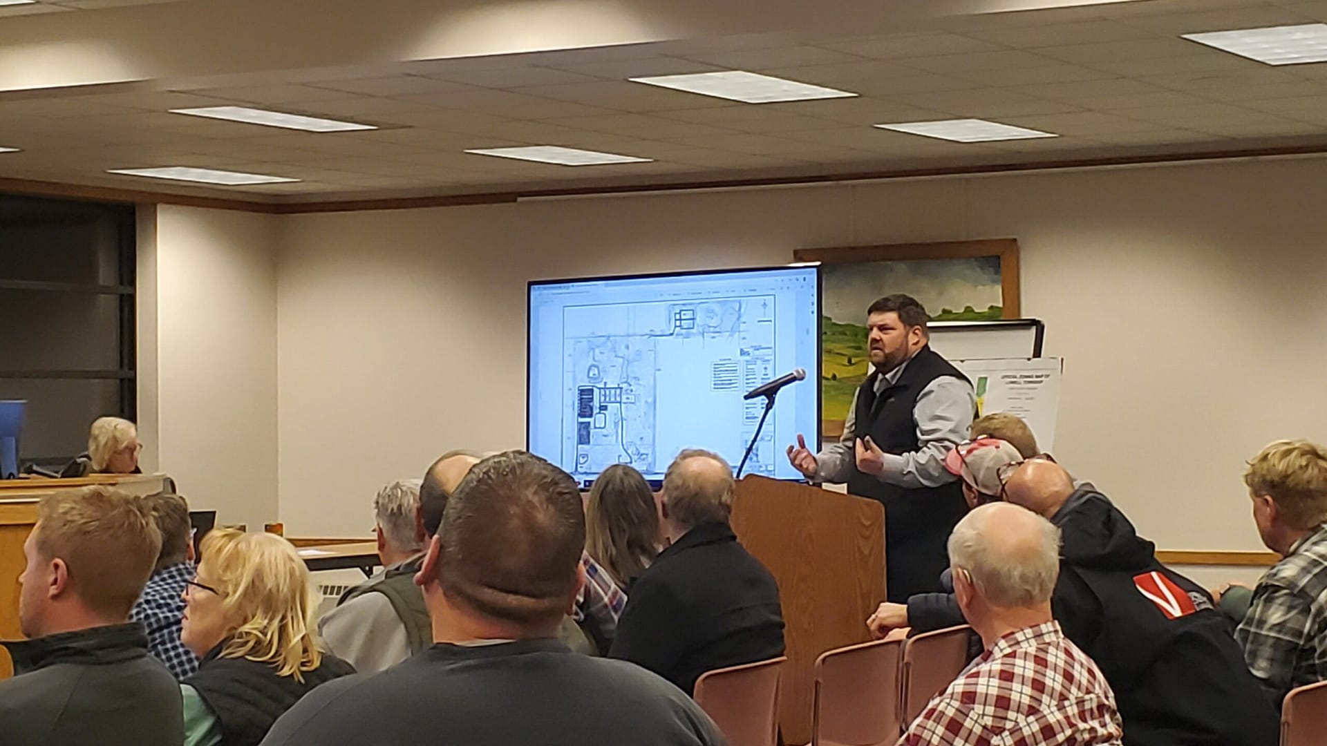 Lowell Twp. Planning Comm Recap Fairgrounds Site Plan, Reader Signs in