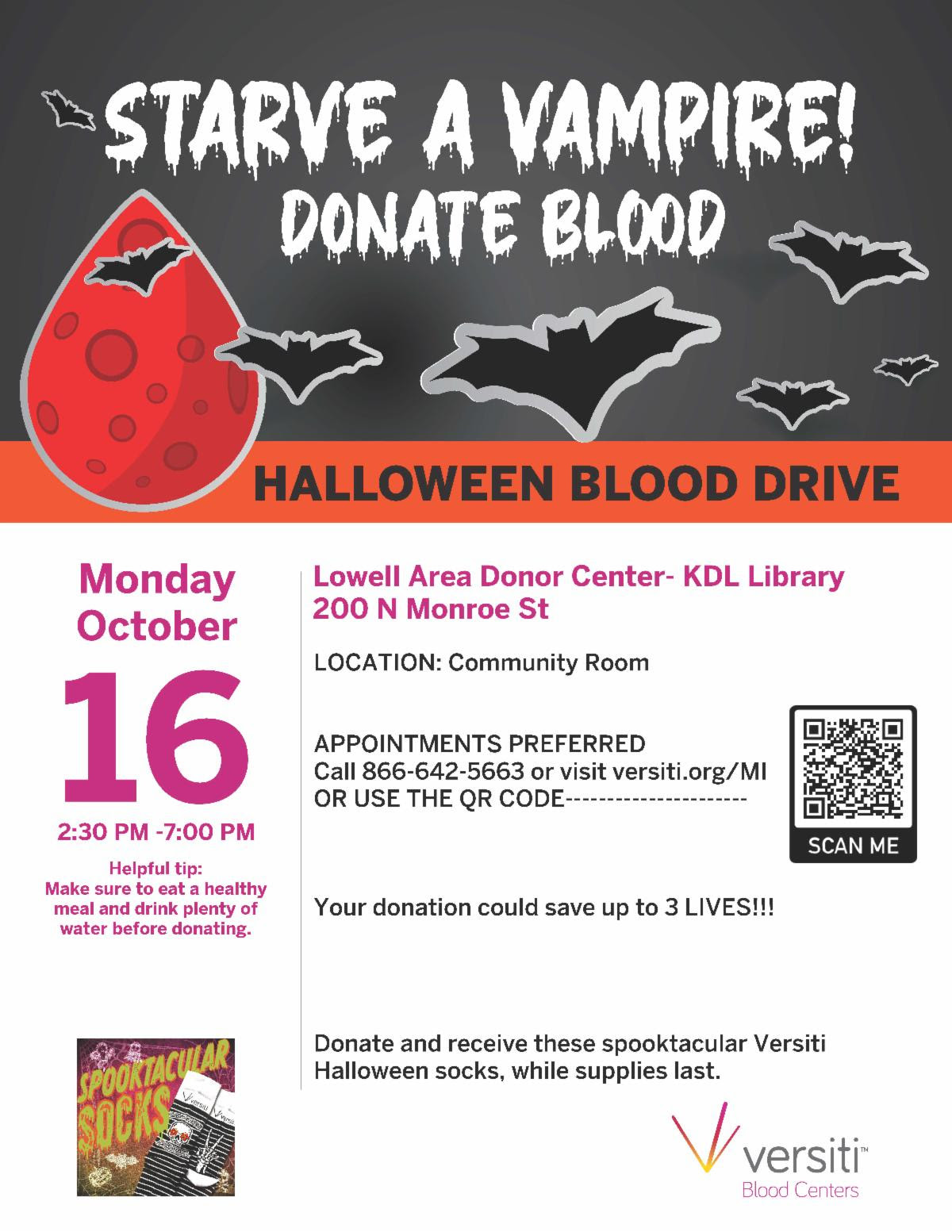 Halloween Blood Drive Lowell's First Look